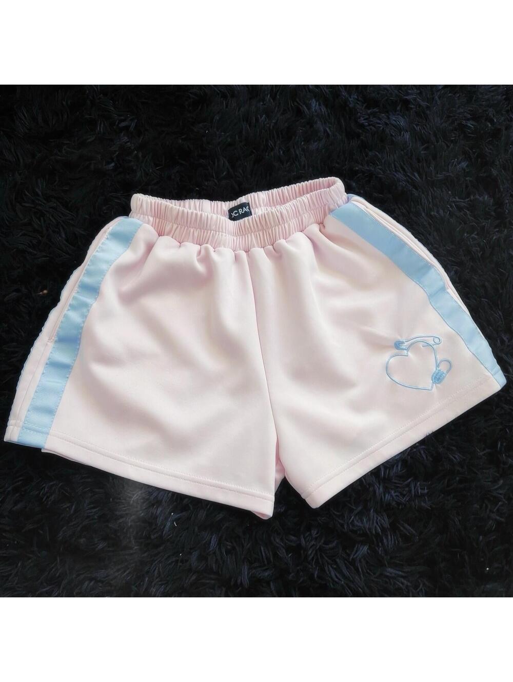 ACDC RAG Pink Heart Safety Pin Shorts jfashion Subcul Jirai Kei Tracksuit XS